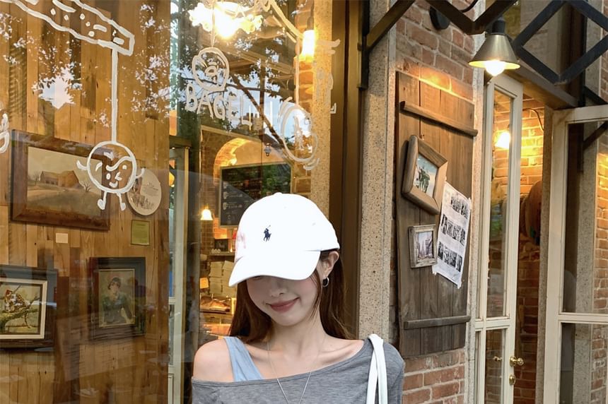 Short Sleeve Cold Shoulder Mock Two Piece Top