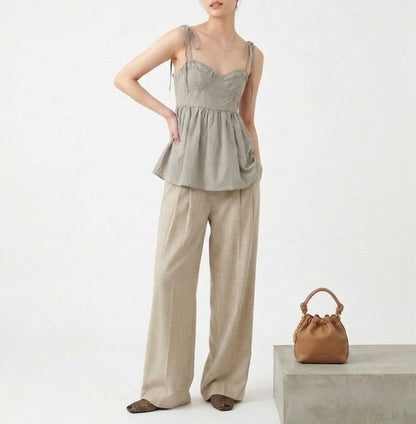 Plain Peplum Camisole Top