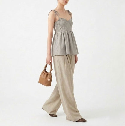 Plain Peplum Camisole Top