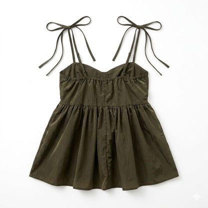 Plain Peplum Camisole Top