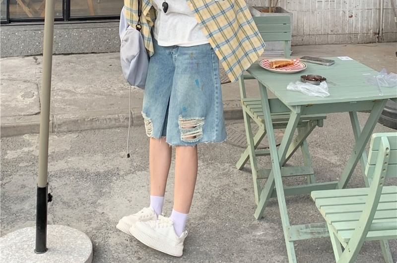 Long-Sleeve Plaid Button-Up Shirt