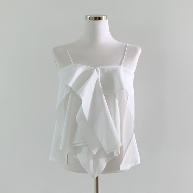 Asymmetric Ruffled Camisole Top