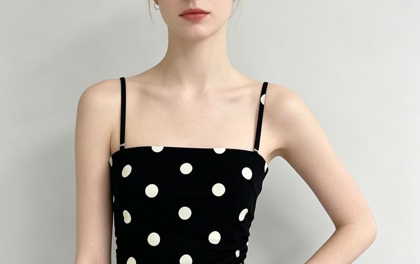 Polka Dot Slim-Fit Camisole Top