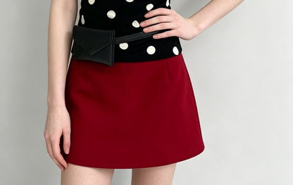 Polka Dot Slim-Fit Camisole Top - Solid