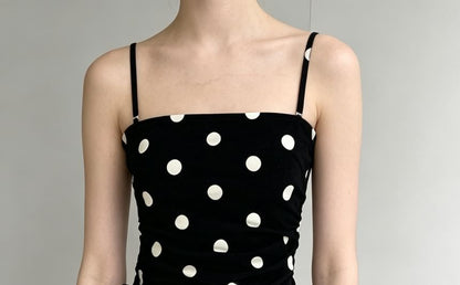 Polka Dot Slim-Fit Camisole Top - Solid