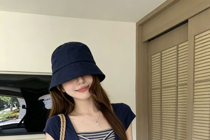 Striped Bow Mock Two Piece Top with High Waist Plain Skirt Overlay Flared Pants Set