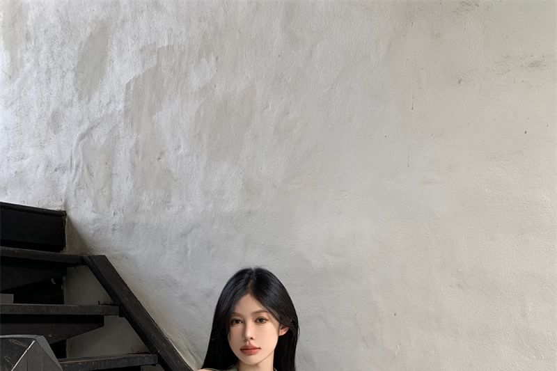 Flowy Crewneck Sleeveless Top - Plain Cotton