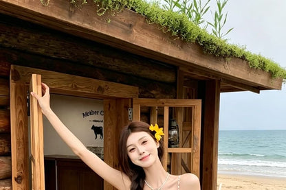 Floral Ruffle Flowy Camisole Top - Solid