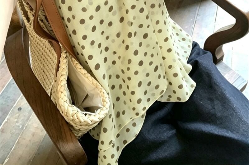 Halter Polka Dot Asymmetrical Blouse