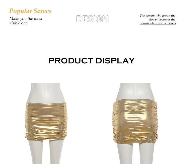 Sequined Halter Top & Mini Pencil Skirt Set
