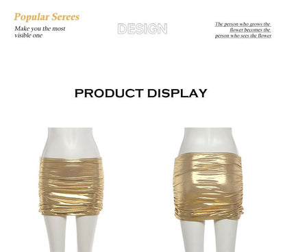 Sequined Halter Top & Mini Pencil Skirt Set