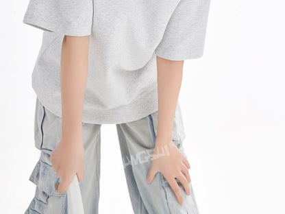 Oversized Crew Neck Tee, Short Sleeve
