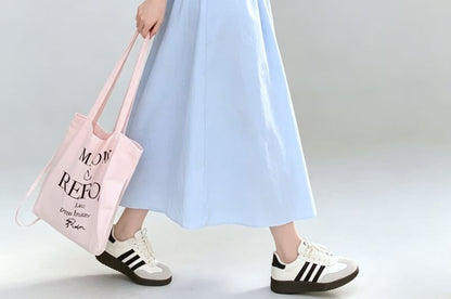 Halter Plain Strappy A-Line Midi Dress