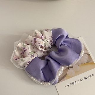 Floral Print Bow Scrunchie