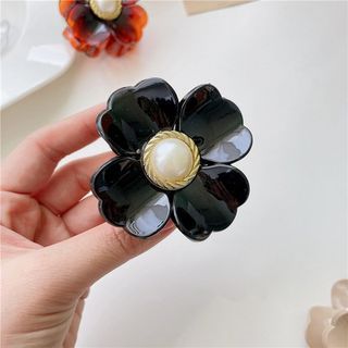 Faux Pearl Floral Hair Claw