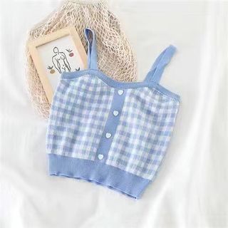 Plaid Cami Top