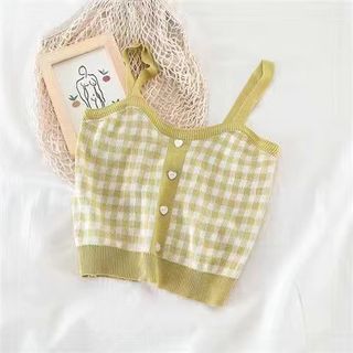 Plaid Cami Top