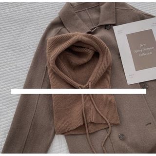 Plain Drawstring Knit Balaclava