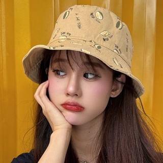 Hat Durian Print Bucket