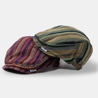 Striped Flat Cap