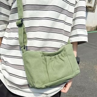 Hobo-Tasche aus Canvas, schlicht