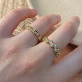 Bague ouverte en alliage de strass (divers modèles)