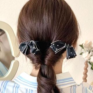 Bow Faux Pearl Hair Clip