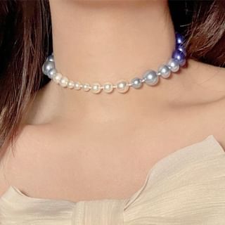 Faux Pearl Beaded Necklace