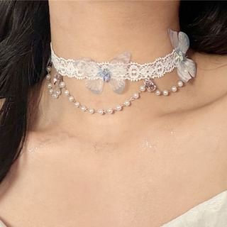 Beaded Lace Choker