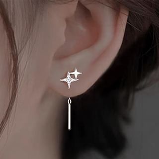 Boucle d'oreille en forme d'étoile / boucle d'oreille en forme de barre