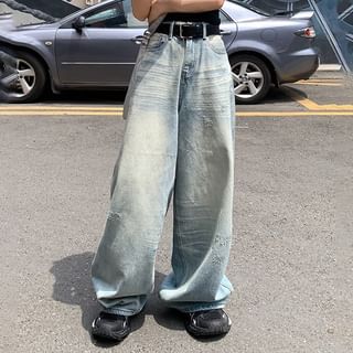 Mid Rise Washed Distressed Denim Shorts (Various Designs)