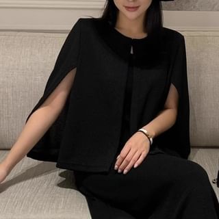 Cape-Sleeve Round Neck Cardigan
