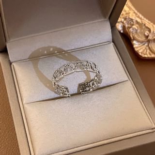 Rhinestone / Layered Open Ring