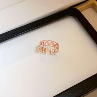 Rhinestone / Layered Open Ring