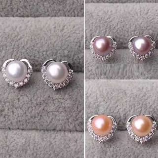 Faux Pearl Rhinestone Ear Stud