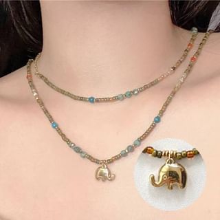 Beaded Necklace / Elephant Necklace