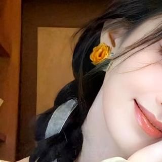 Floral Fabric Stud Earring