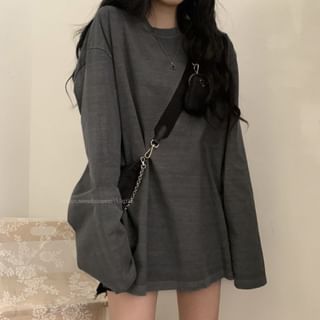 Long Sleeve Round Neck Plain Tee