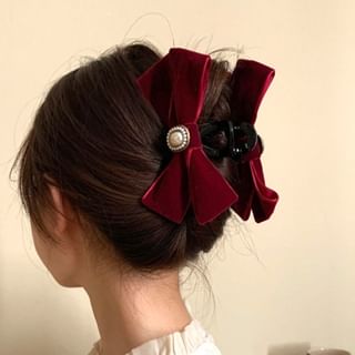 Velvet Bow Hair Claw