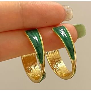 Twisted Galaxy Alloy Open Hoop Earring