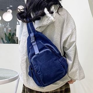 Buckle Denim Bag Sling