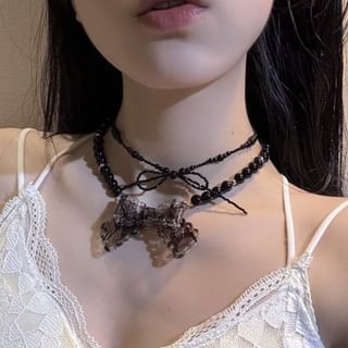 Bow Beaded Choker