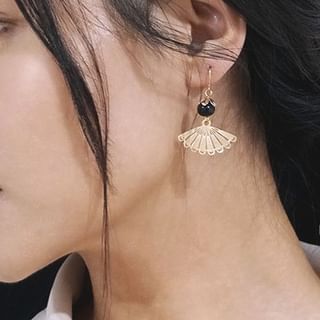 Fan Asymmetrical Drop Earring / Clip On Earring