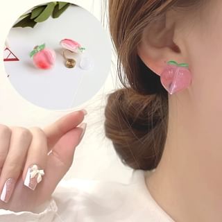 Peach Stud Earring / Clip On Earring