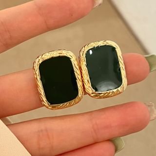 925 Sterling Silver Square Stud Earring