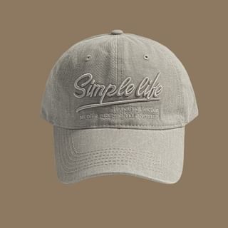 Embroidered Washed Letter Cap