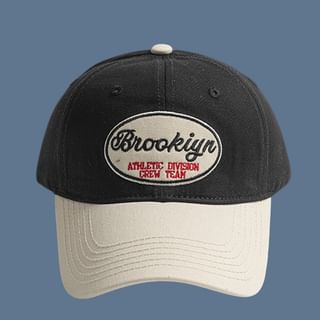 Embroidered Letter Cap Two-Tone