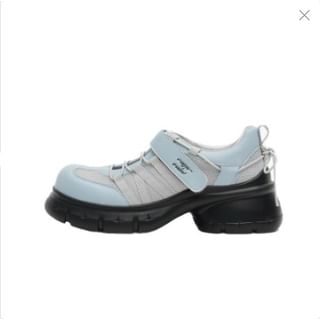 Platform Chunky Heel Lace-Up Shoes