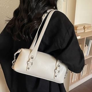 Plain Faux Leather Tote Bag
