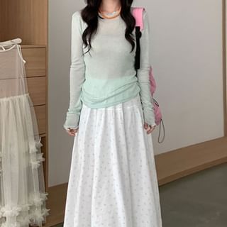 Lettuce Edge Sheer Crew Neck Tee